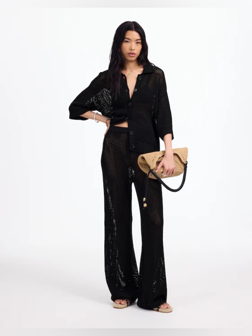Madewell Open-Stitch Sweater Pants